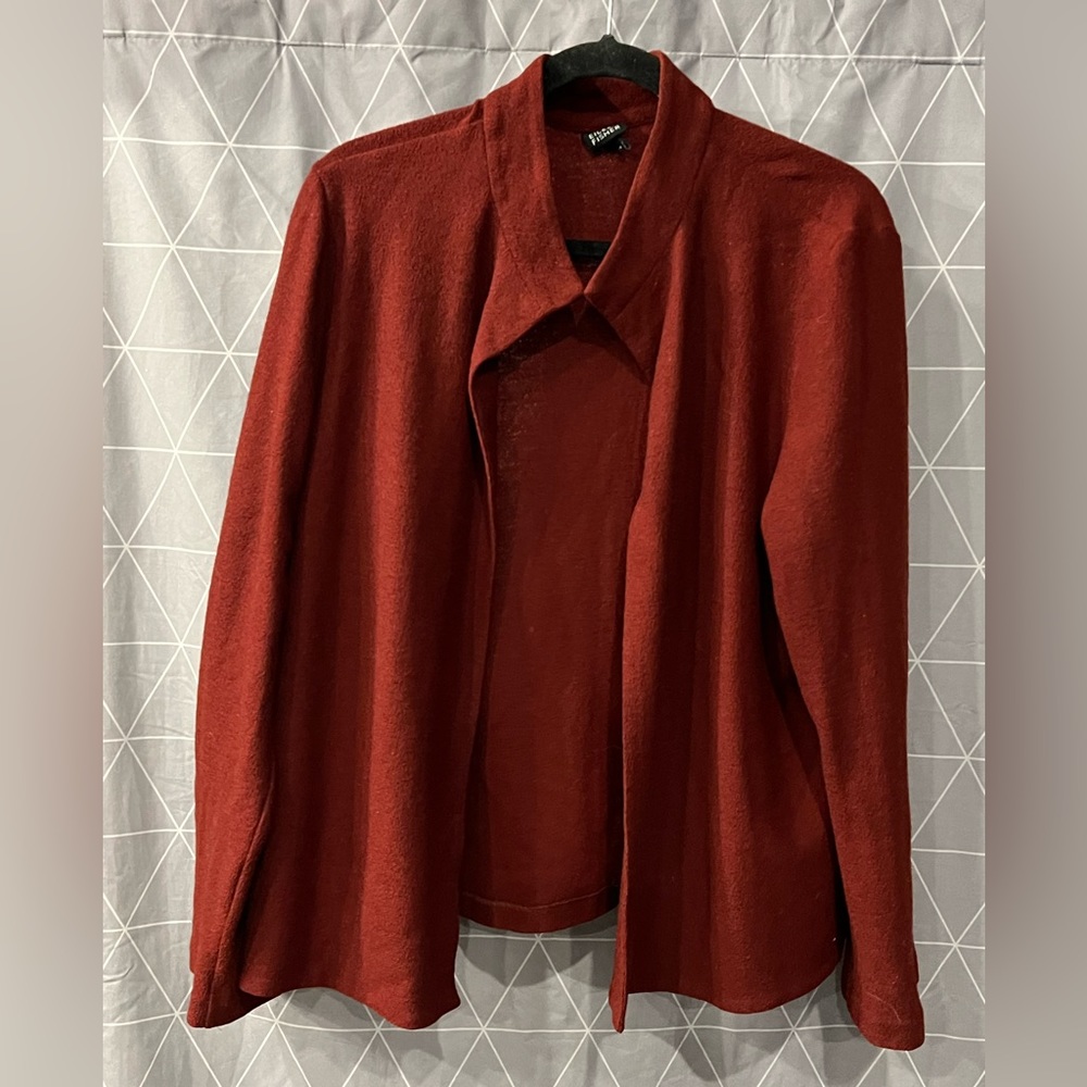 Eileen Fisher 100%‎ Wool Cardigan- Large